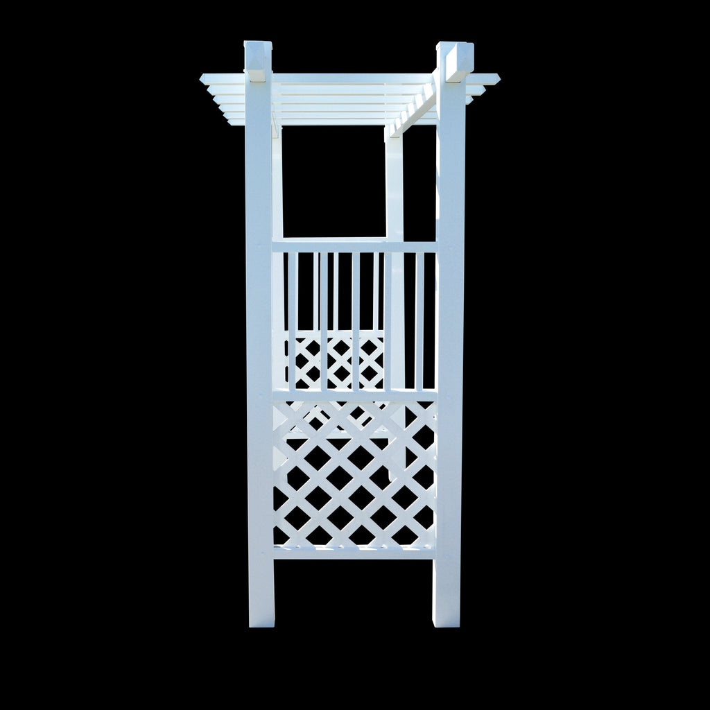Capistrano Lattice Vinyl Arbor 55 In W x 42" D