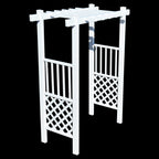Capistrano Lattice Vinyl Arbor 55 In W x 42" D