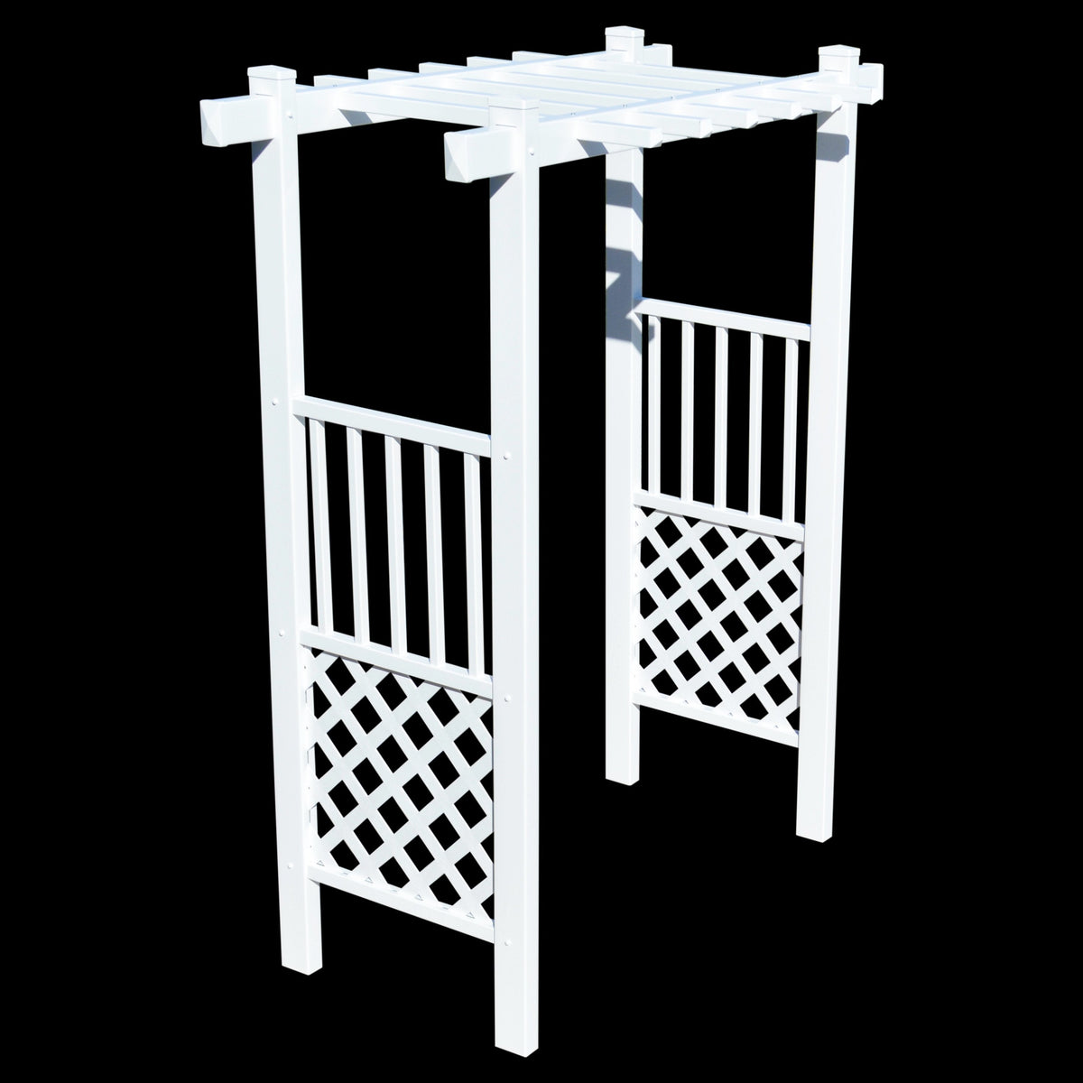 Capistrano Lattice Vinyl Arbor 55 In W x 42" D