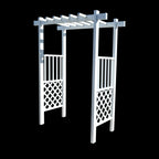 Capistrano Lattice Vinyl Arbor 55 In W x 42" D