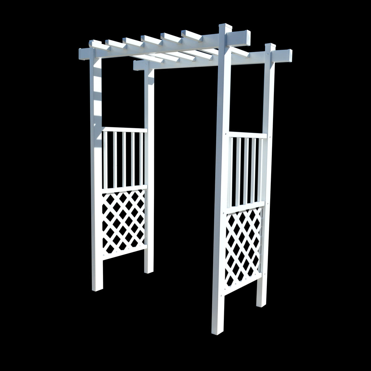 Capistrano Lattice Vinyl Arbor 55 In W x 42" D