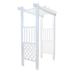 Capistrano Lattice Vinyl Arbor 55 In W x 42" D