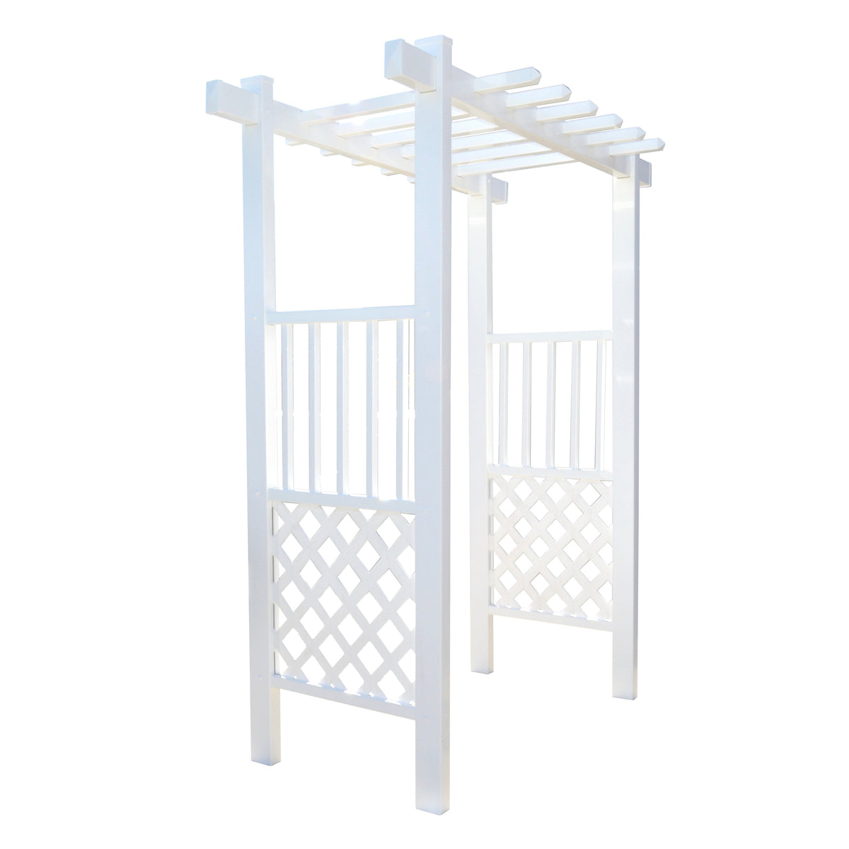 Capistrano Lattice Vinyl Arbor 55 In W x 42" D
