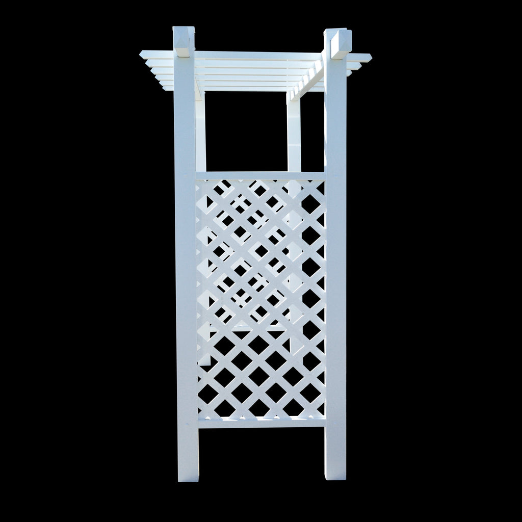 Laguna Lattice Vinyl Arbor 55 In W x 42" D