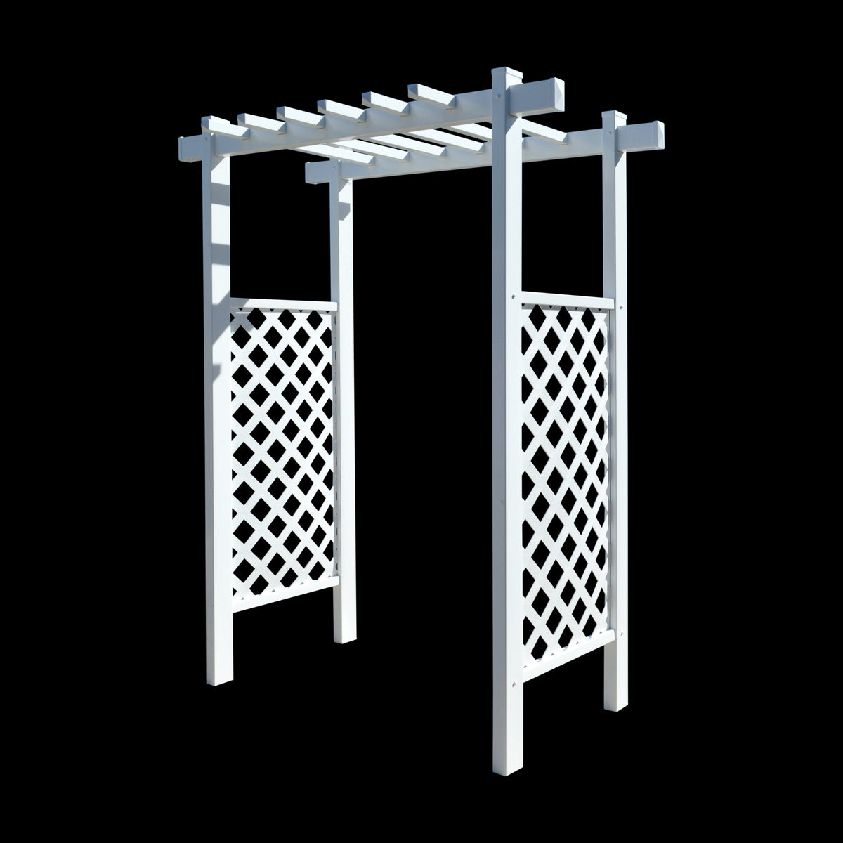 Laguna Lattice Vinyl Arbor 55 In W x 42" D