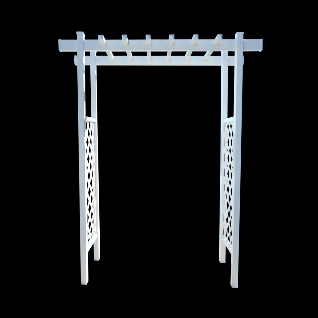 Laguna Lattice Vinyl Arbor 55 In W x 42" D