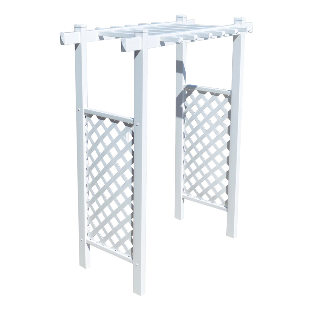 Laguna Lattice Vinyl Arbor 55 In W x 42" D