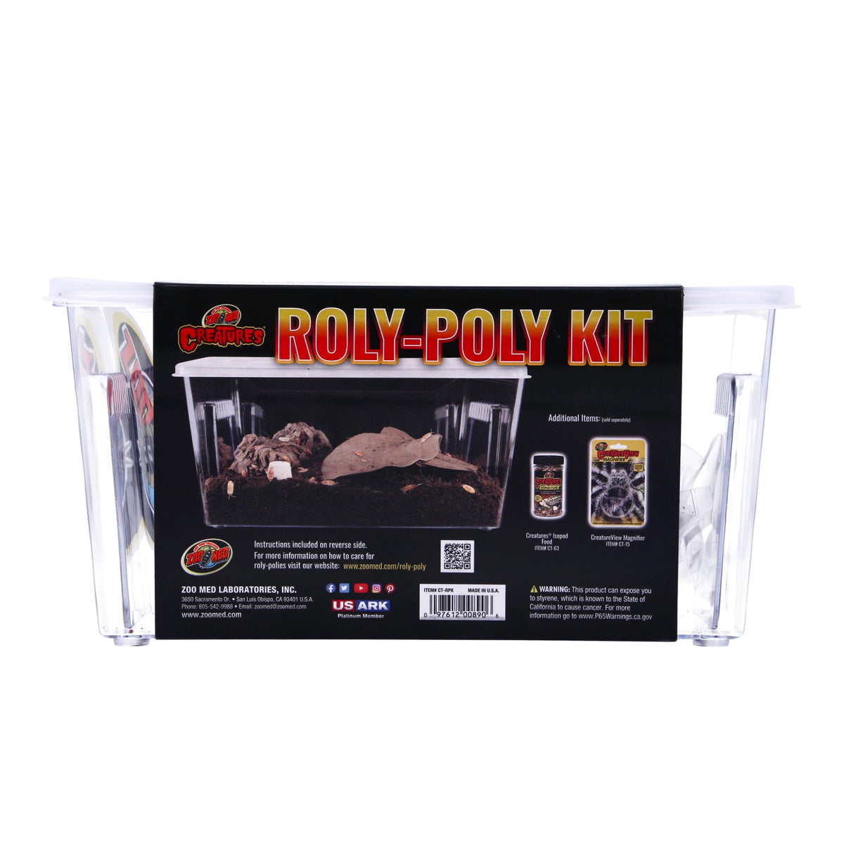 Zoo Med Creatures Roly Poly Isopod Habitat Kit with Substrate
