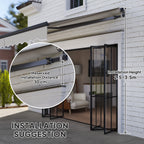3.5 x 3m Electric Awning with Remote Controller for  Garden Patio Door Window, Light Grey