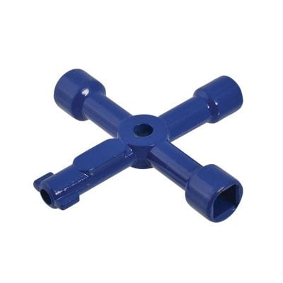 Faithfull 4 Way Utility Services Key (Radiator, Taps, Gas and Electricty)