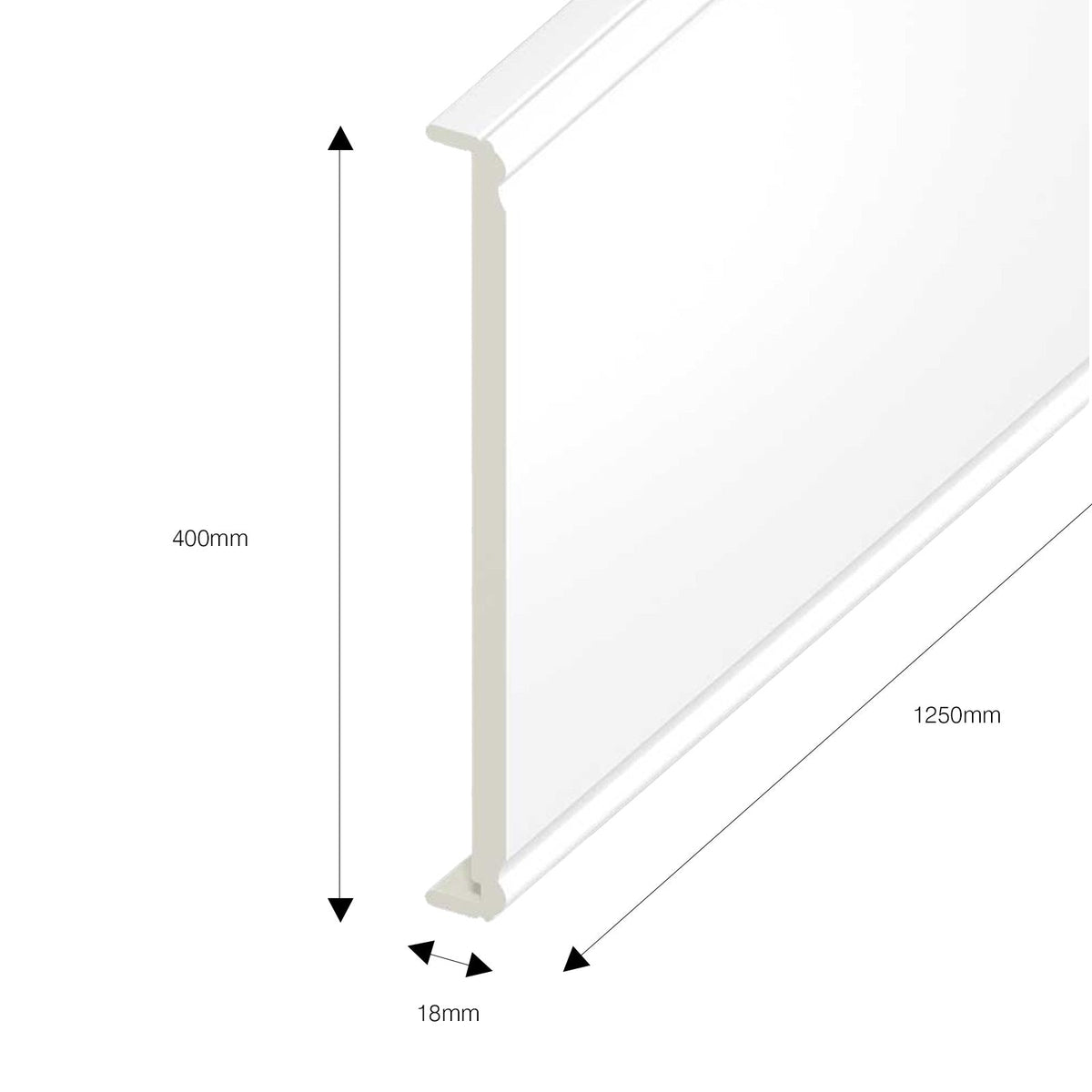 18mm Ogee Fascia Board Box-End