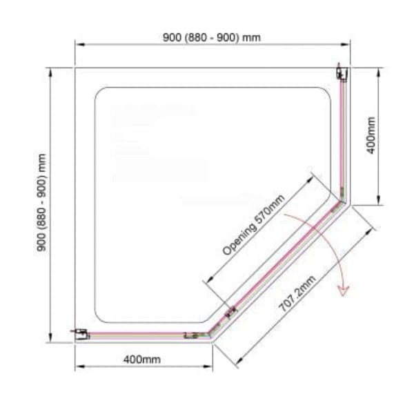 Purity Dedicated Pentagonal Shower Tray