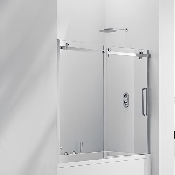 Aquaglass 8mm Frameless 2-Panel Sliding Bath Screen - 1500 x 1700mm