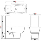 Cubix Flush to Wall Toilet Set