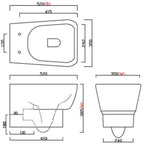 Cubix Wall Hung Cloakroom Suite