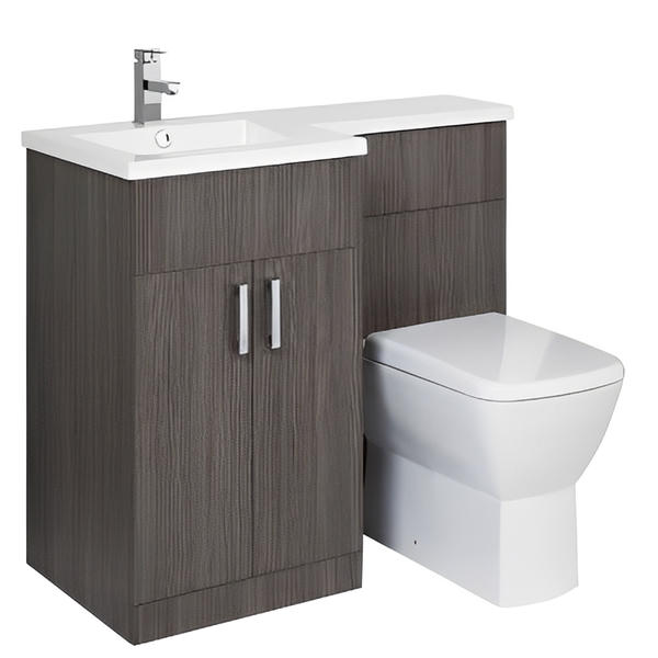 Aquatrend Petite WC Unit, Base Unit & Basin - All Colours