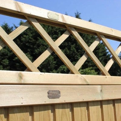 Diamond Trellis Fence Panel Topper