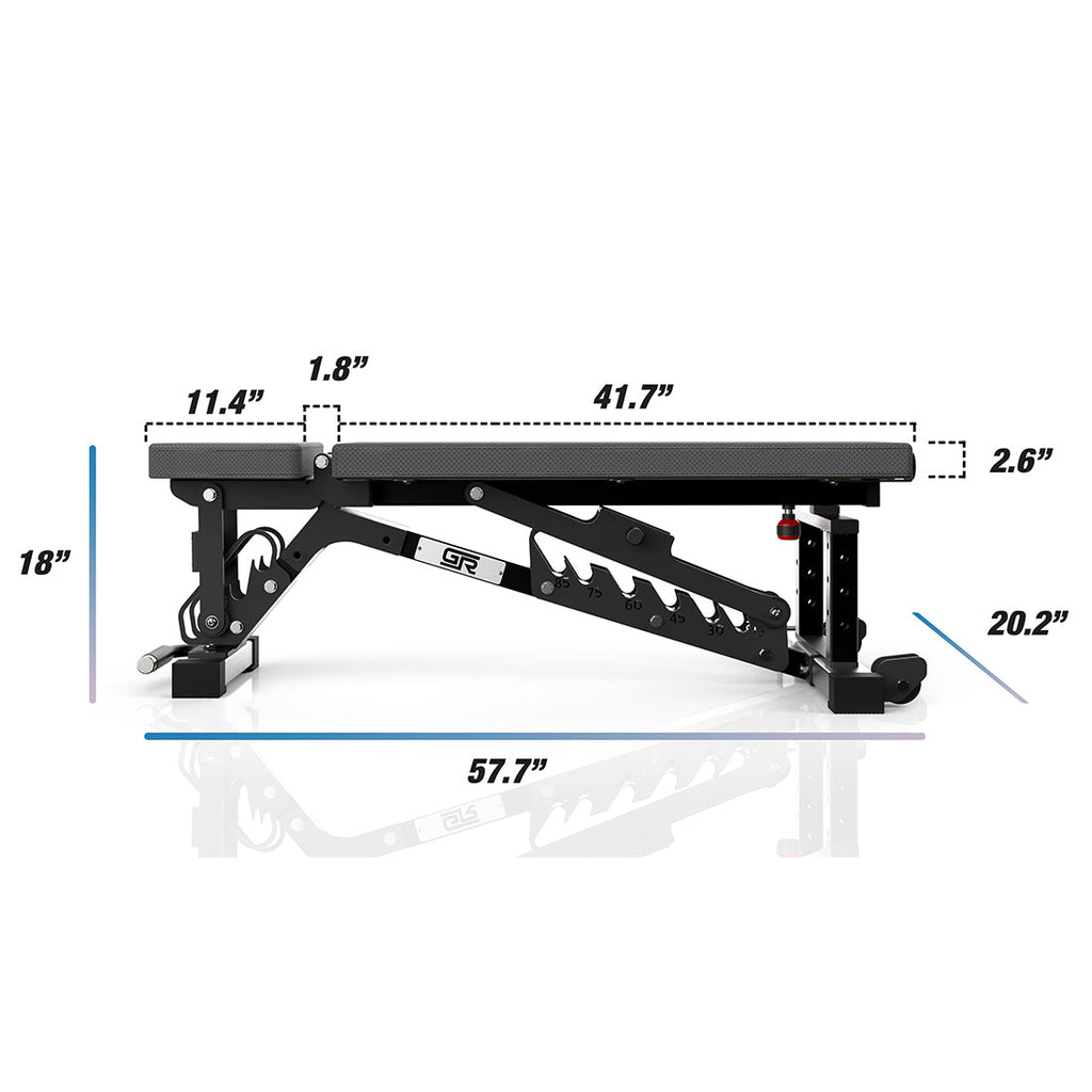 FIDAB-2 Adjustable Bench: Black