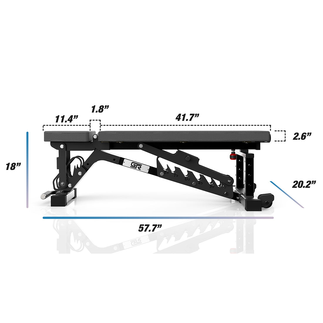 FIDAB-2 Adjustable Bench: Green