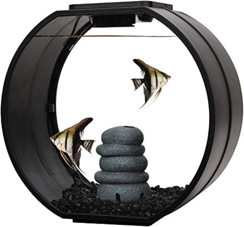 AA Deco 20L Round Glass Aquarium with Built-in LED & Filter
