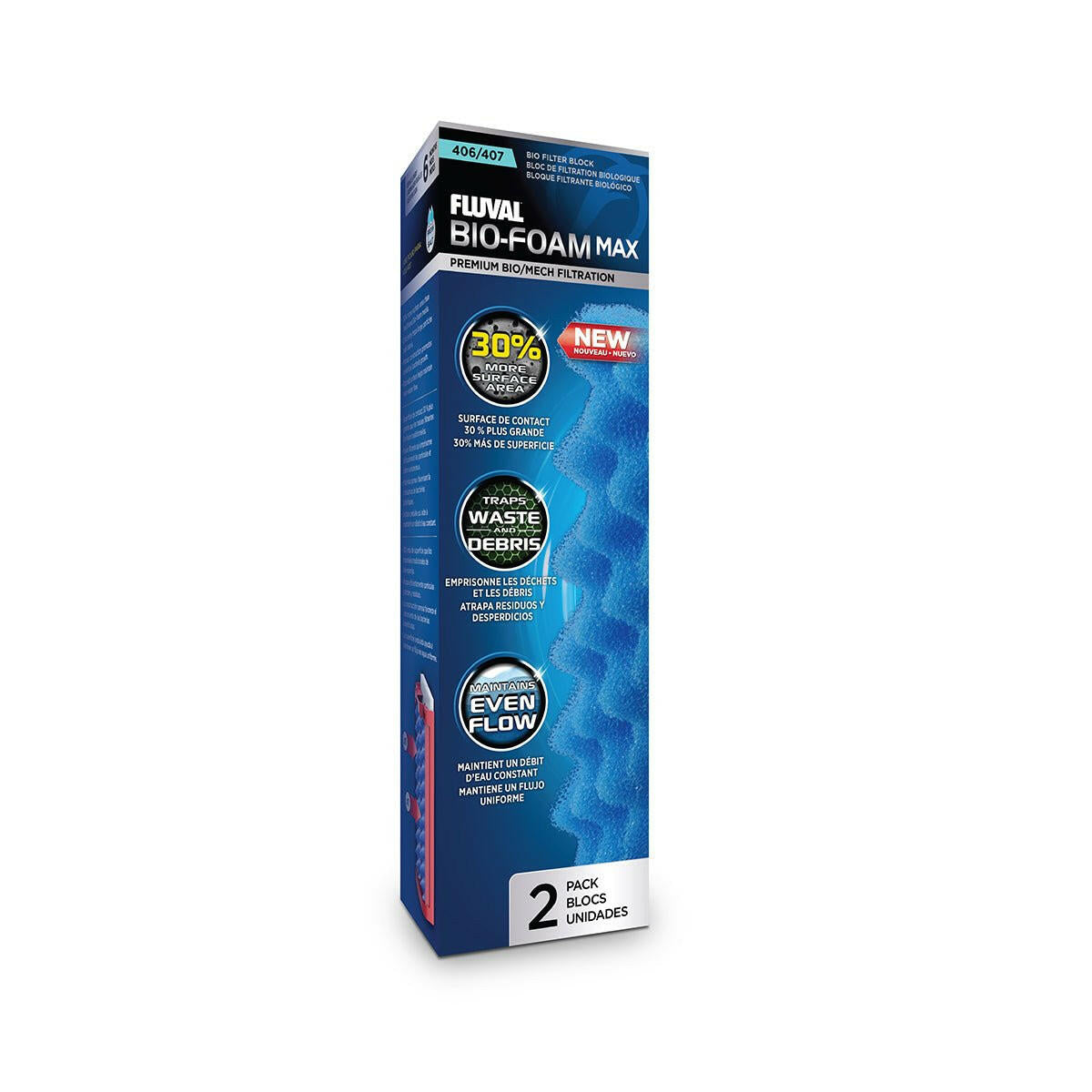 Fluval Bio Foam Max for 407/406 Filters (2 Pack)