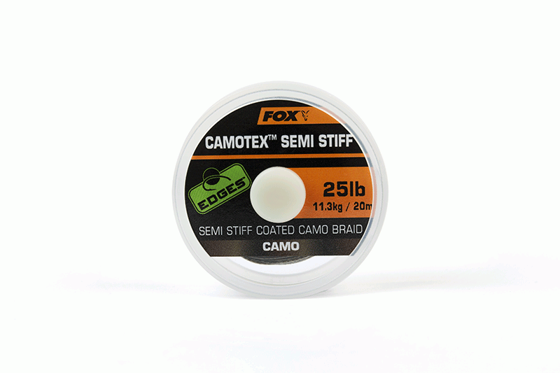 FOX EDGES CAMOTEX SEMI STIFF COATED CAMO BRAID 20m 25LB