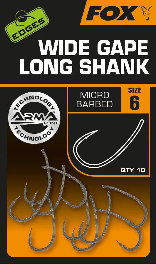 Fox Edges Wide Gape Long Shank Reelfishing
