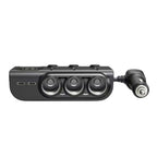 Exotronic 3 Way Car Accessory/Cigarette Adaptor with PD 2x 36W QC3.0