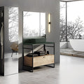 Indus Freestanding Vanity Frame with 1 Drawer Incl Worktop and Forest Green Basin - All Sizes