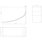 Cleo Offset Corner Bath Panel