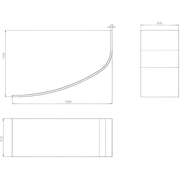 Cleo Offset Corner Bath Panel