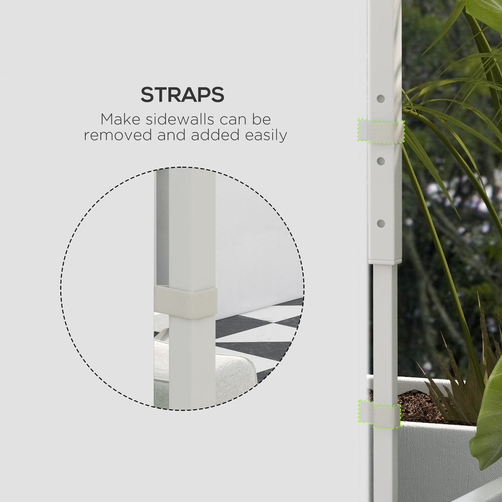 Gazebo Side Panels for 3x3(m) or 3x6(m)Pop Up Gazebo, 2 Pack Sides Replacement, White
