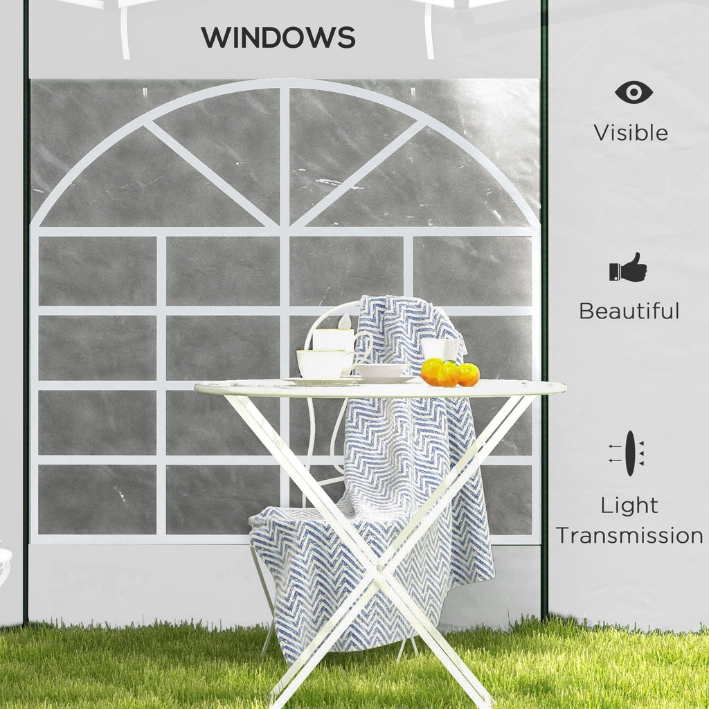 Gazebo Side Panels for 3x3(m) or 3x6(m)Pop Up Gazebo, 2 Pack Sides Replacement, White