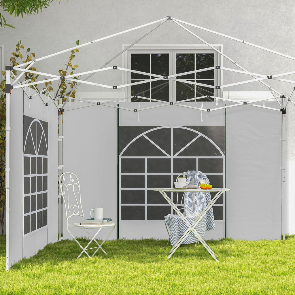 Gazebo Side Panels for 3x3(m) or 3x6(m)Pop Up Gazebo, 2 Pack Sides Replacement, White
