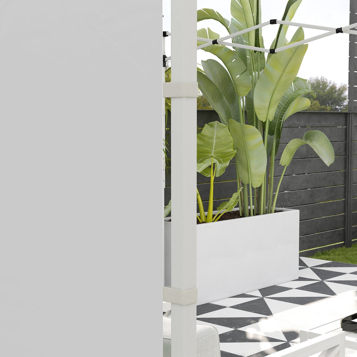 Gazebo Side Panels for 3x3(m) or 3x6(m)Pop Up Gazebo, 2 Pack Sides Replacement, White