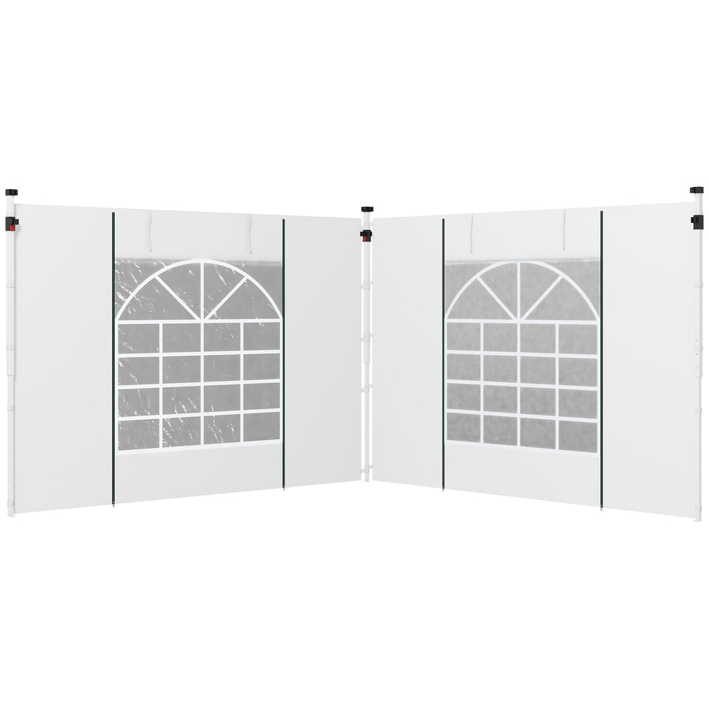 Gazebo Side Panels for 3x3(m) or 3x6(m)Pop Up Gazebo, 2 Pack Sides Replacement, White