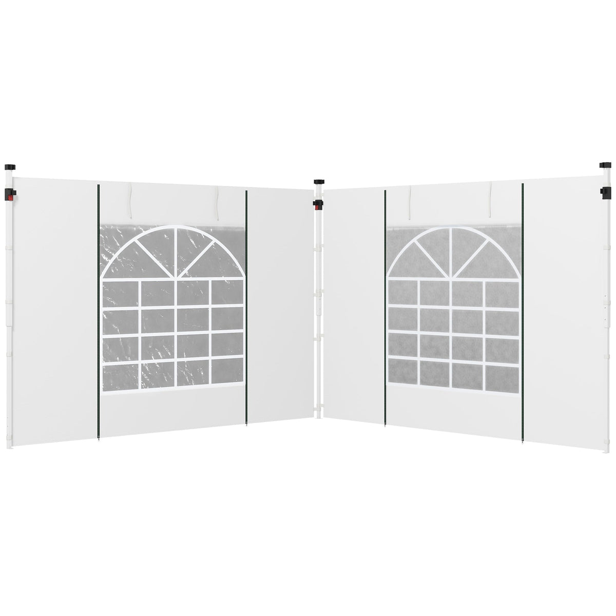 Gazebo Side Panels for 3x3(m) or 3x6(m)Pop Up Gazebo, 2 Pack Sides Replacement, White
