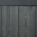 ROWAN Wooden Storage Shed with Lockable Double Doors & Shelves, Grey