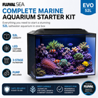 Fluval Sea Evo 52L Marine Saltwater Aquarium Kit with LED Lighting and Pump