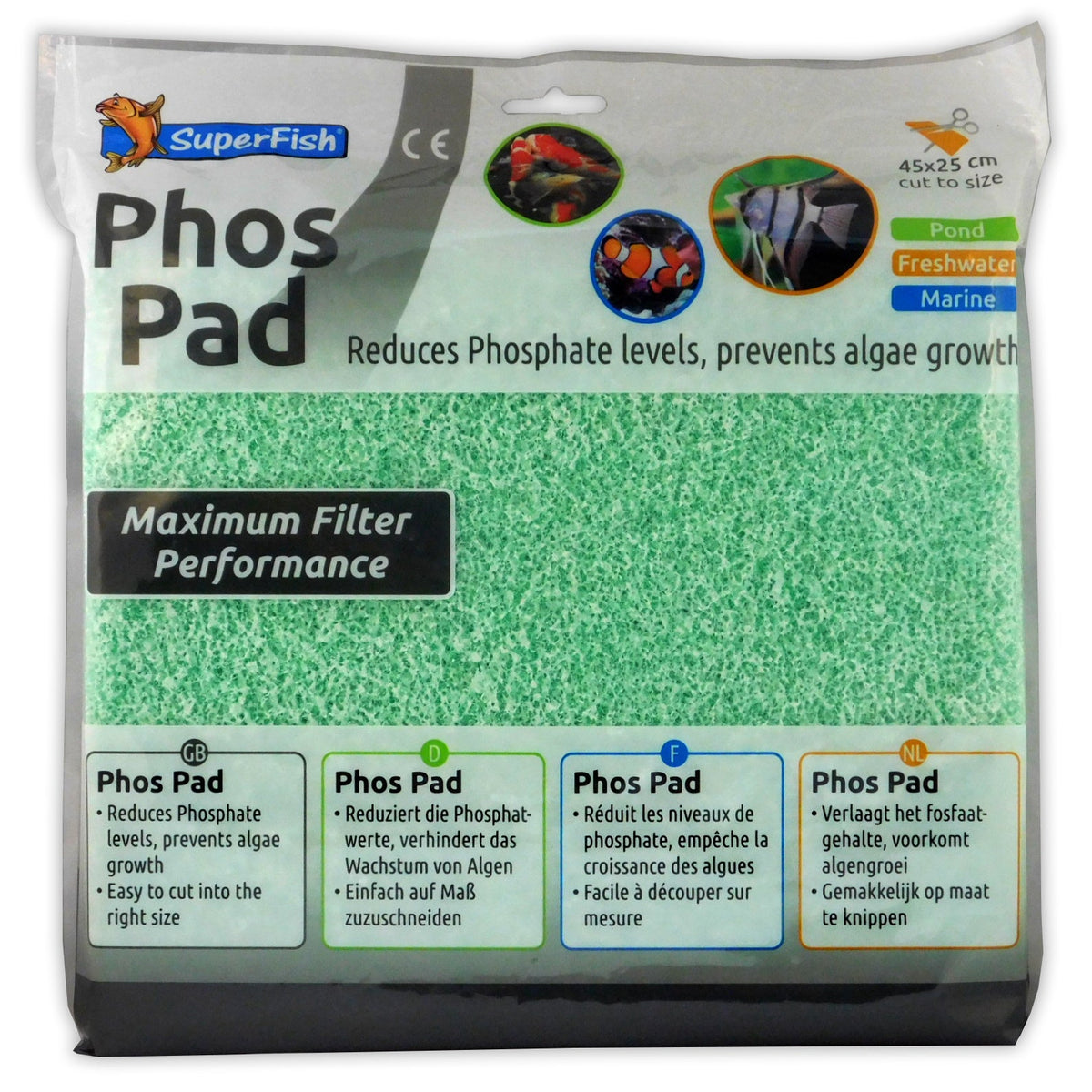 Superfish Phosphate Filter Pad 45x25cm for Algae Control