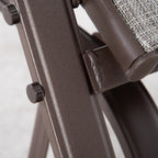Outdoor Patio Glider Chair with Steel Frame & Mesh Fabric for Backyard & Porch, Grey
