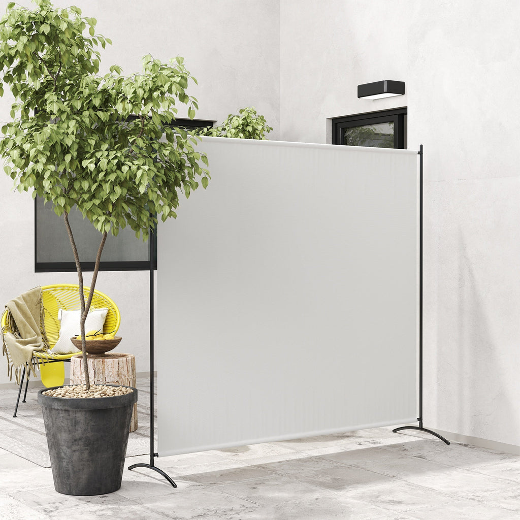 5.9FT Tall Single-Panel Outdoor Privacy Screen with UPF30+ Protection, Beige