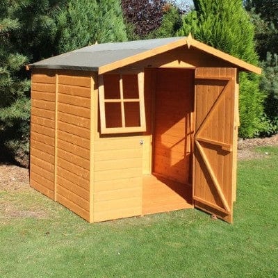 Shiplap 7ft x 7ft Single Door Apex Casita Shed w/ Windows
