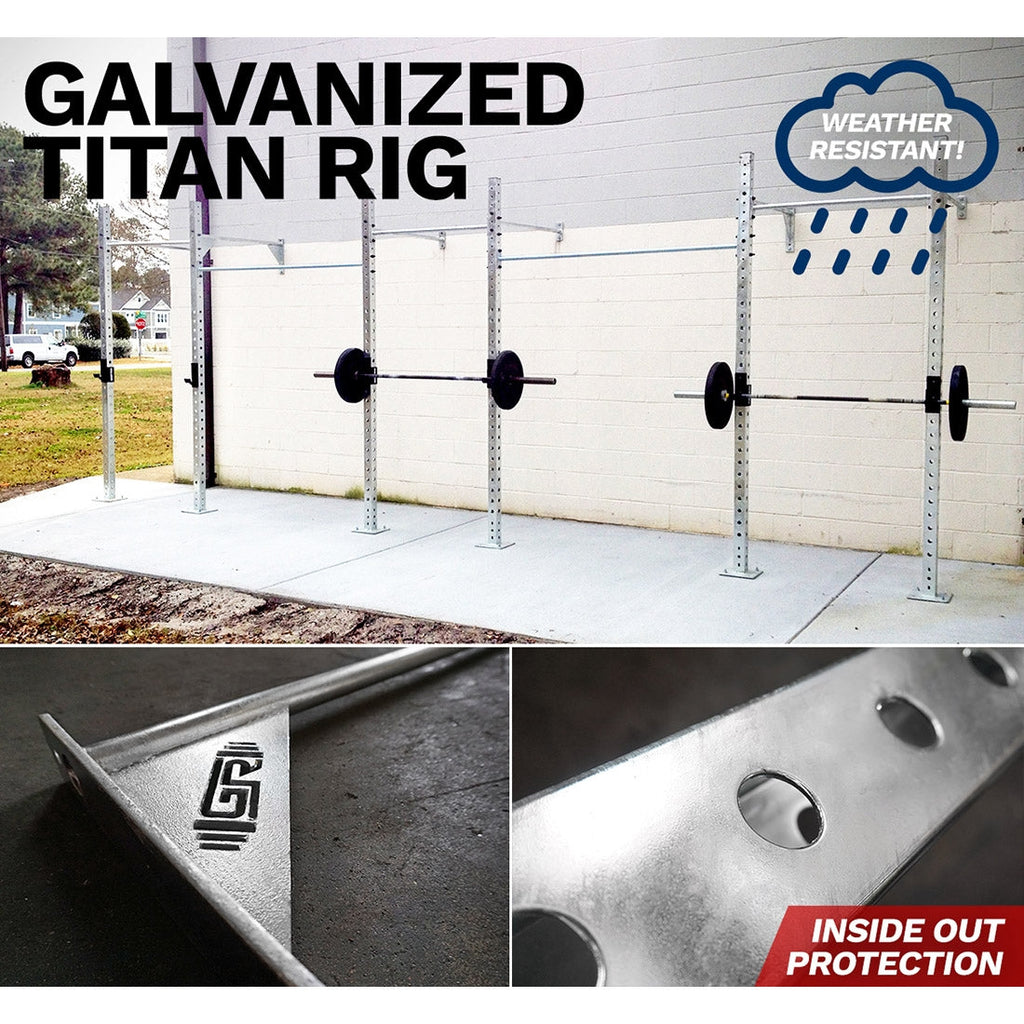 24' Wall-Mount Galvanized Builder® Rig: Basic Single Bars