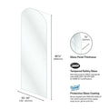 Arched - Tempered Clear Fixed Glass Panel