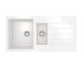 Traditional Gloss White Comite 1.5 Bowl Kitchen Insert and Drainer