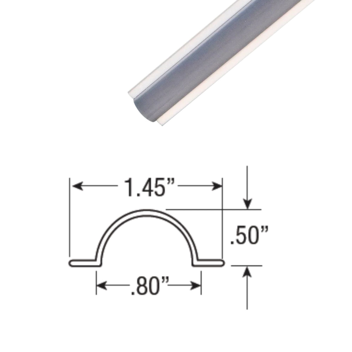 GM Lighting TOL4-CL 4ft Clear Tape Light Lens