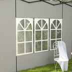 Gazebo Sidewalls with Window for 3x3(m) or 3x6m Gazebo Canopy, 2 Pack Sides Replacement, White