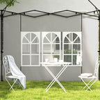 Gazebo Sidewalls with Window for 3x3(m) or 3x6m Gazebo Canopy, 2 Pack Sides Replacement, White