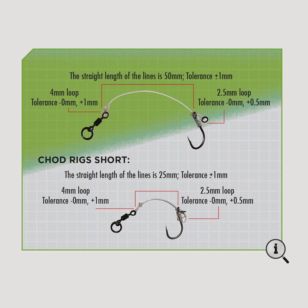 Chod Rigs: Short - Size 5 to 20lb